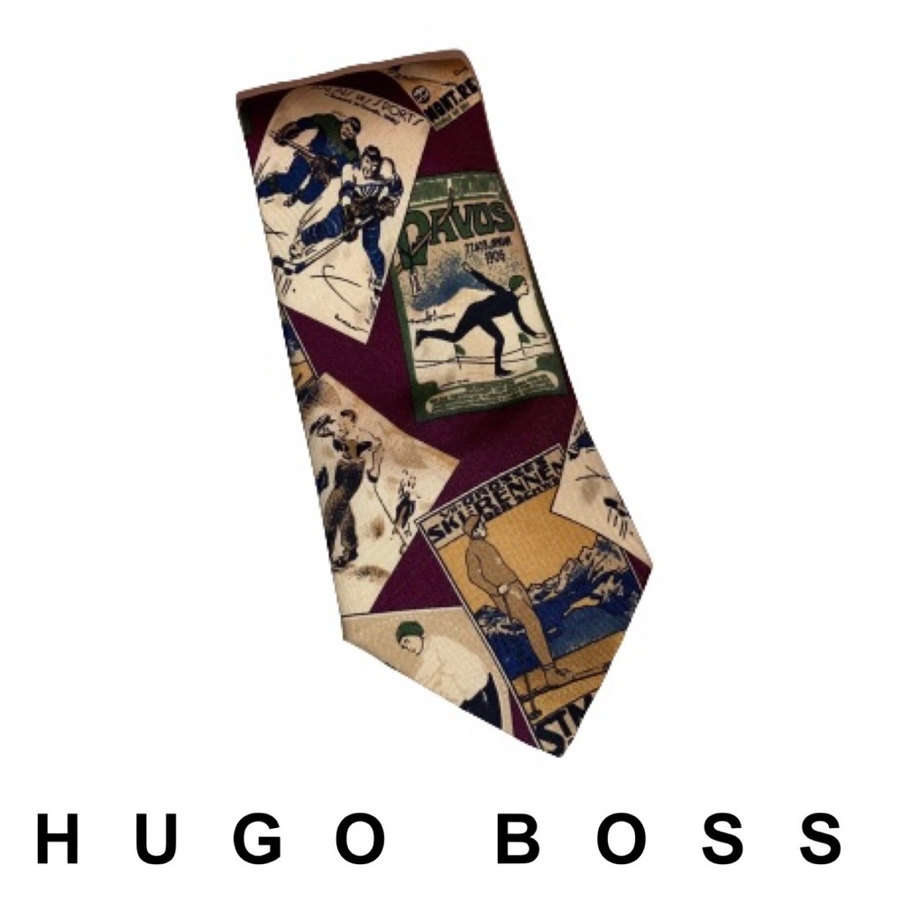 Vintage Hugo Boss Sport Necktie Italy Silk Tie